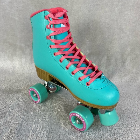 Impala Quad Roller Skates Womens Size 9 Green Pink Indoor Outdoor NEW - Picture 4 of 12